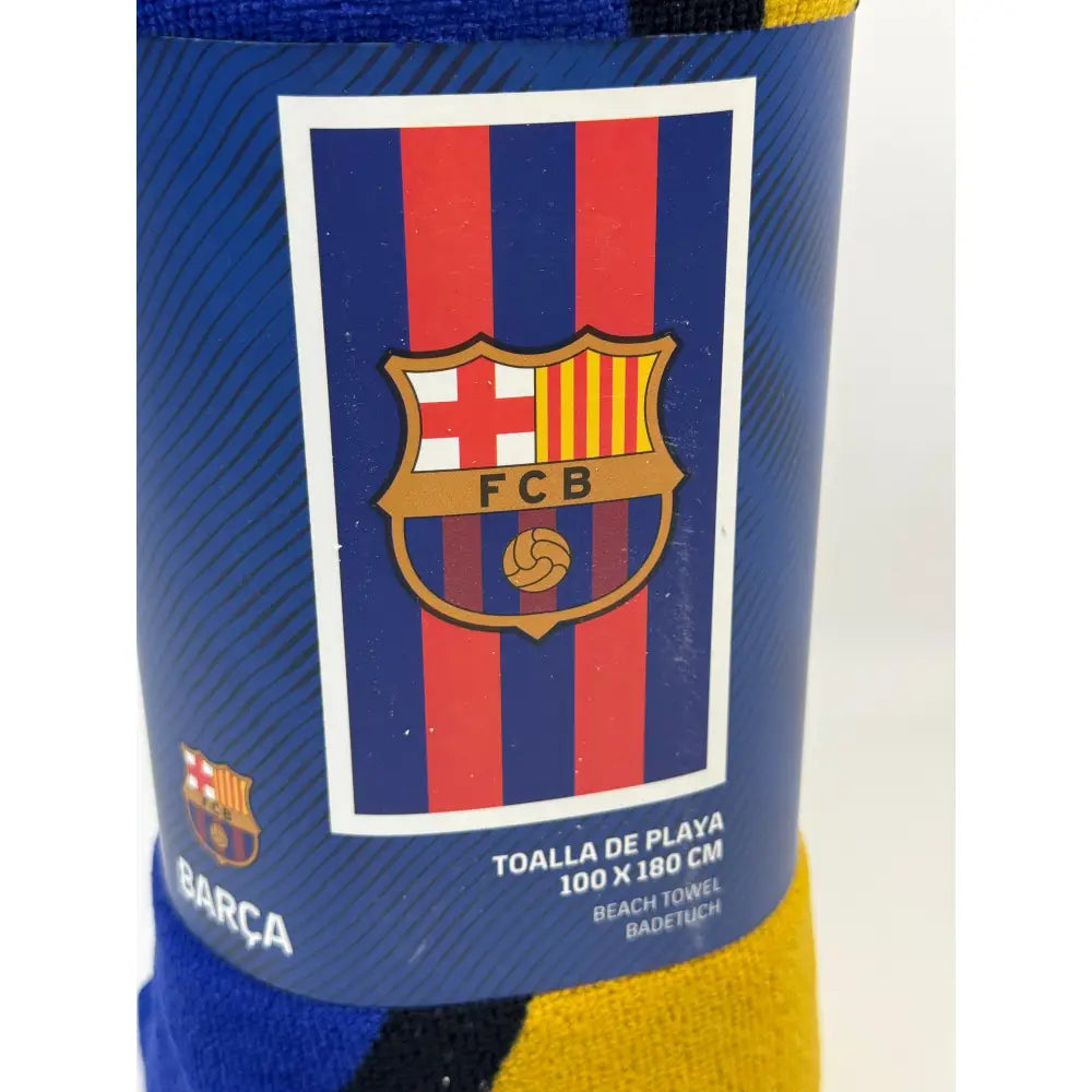Toalla Playa Piscina Infantil FC Barcelona 100x180cm de microfibra para niños y adultos