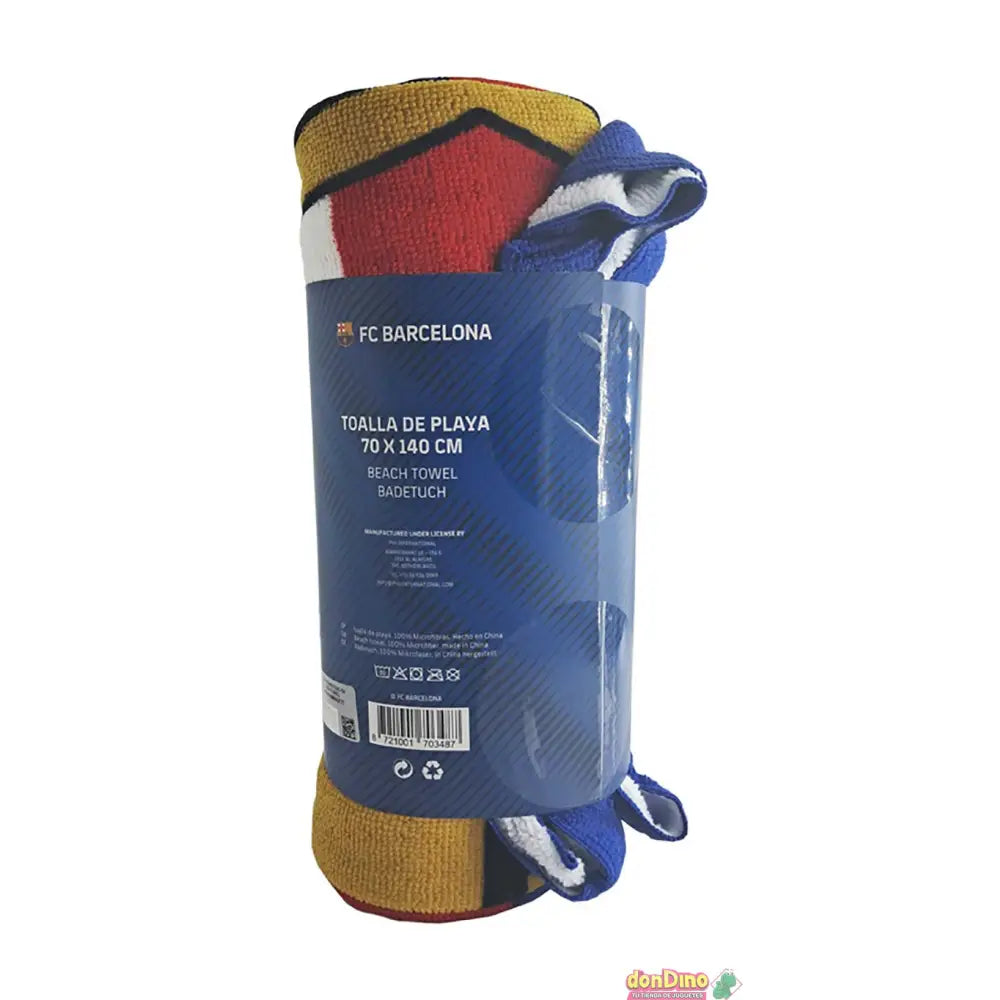 Toalla Playa Piscina Infantil FC Barcelona 70x140cm de microfibra para niños y adultos