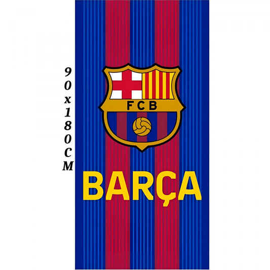 Toalla Playa Piscina Infantil FC Barcelona 90x180cm escudo