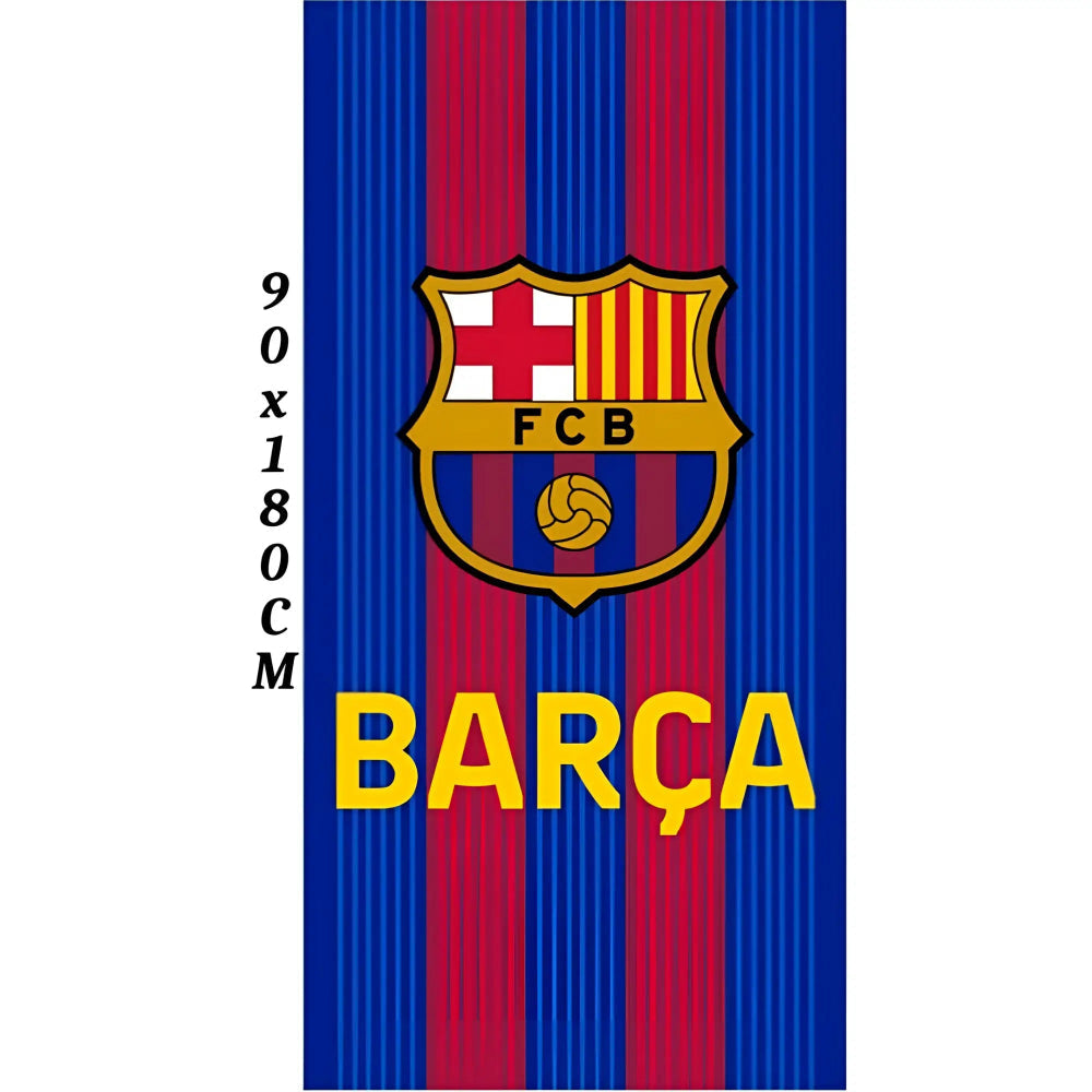 Toalla Playa Piscina Infantil FC Barcelona 90x180cm escudo