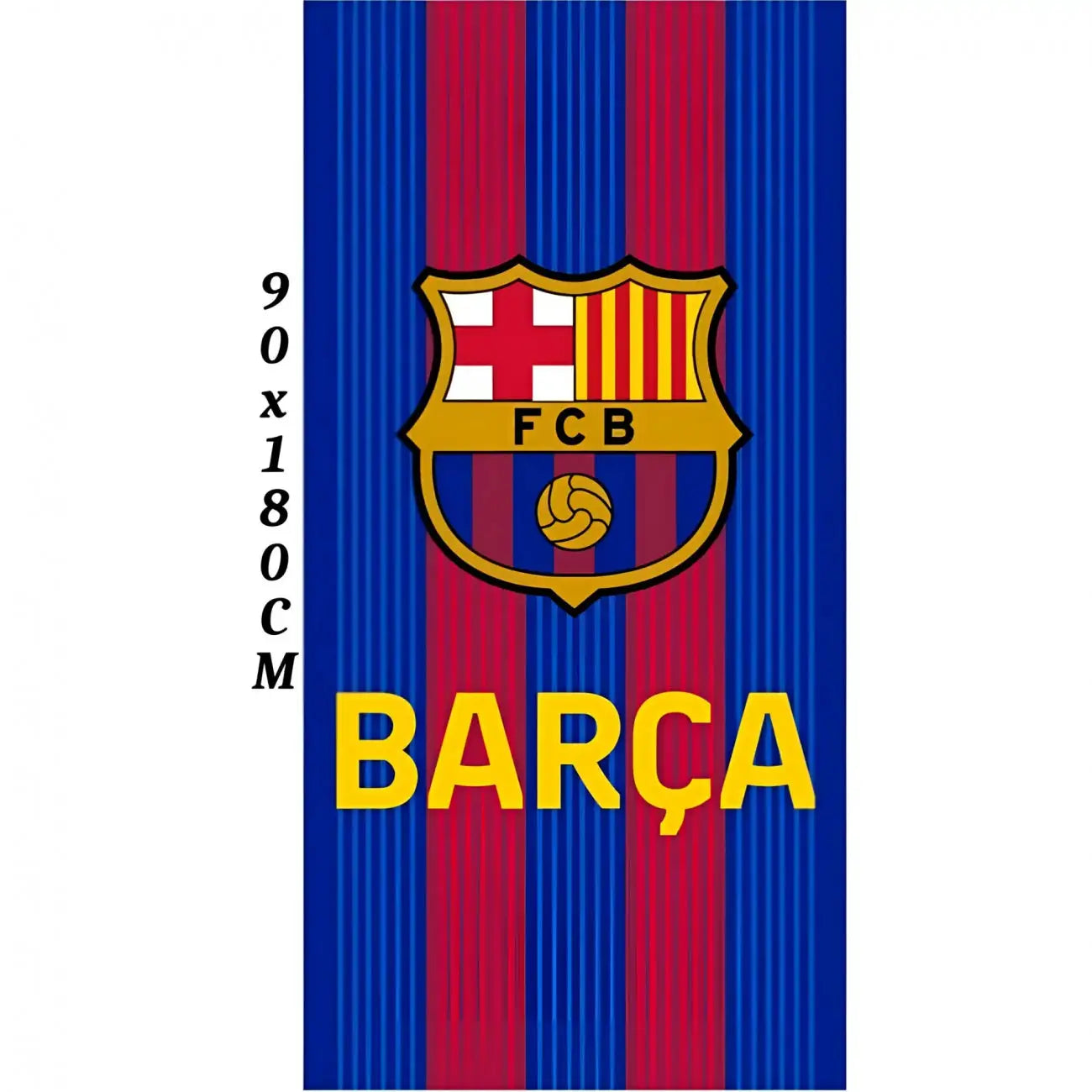 Toalla Playa Piscina Infantil FC Barcelona 90x180cm escudo