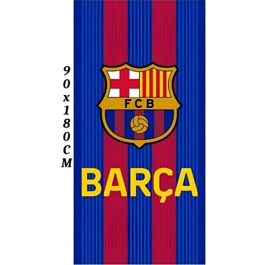 Toalla Playa Piscina Infantil FC Barcelona 90x180cm escudo