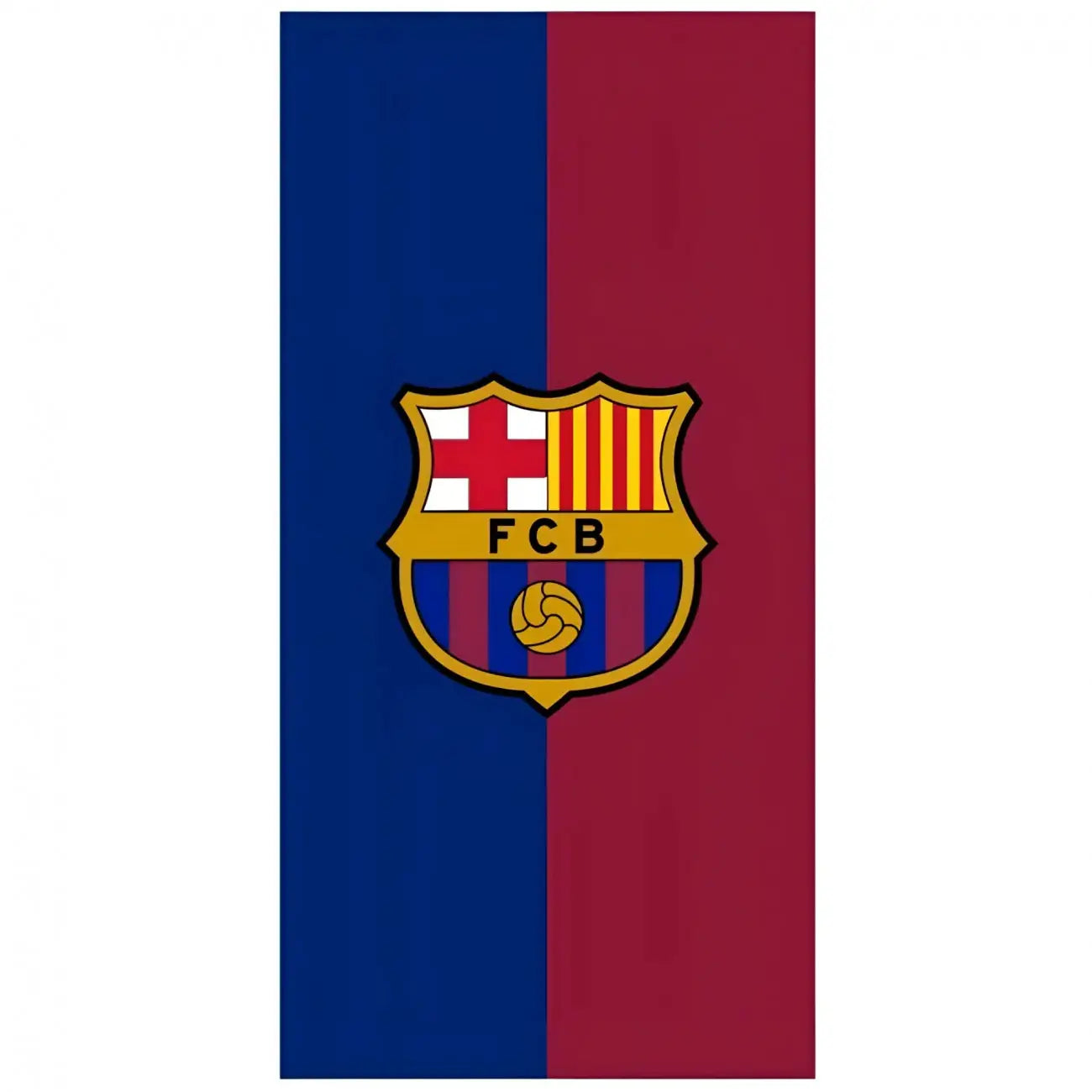 Toalla Playa Piscina Infantil FC Barcelona escudo liso 70x140cm