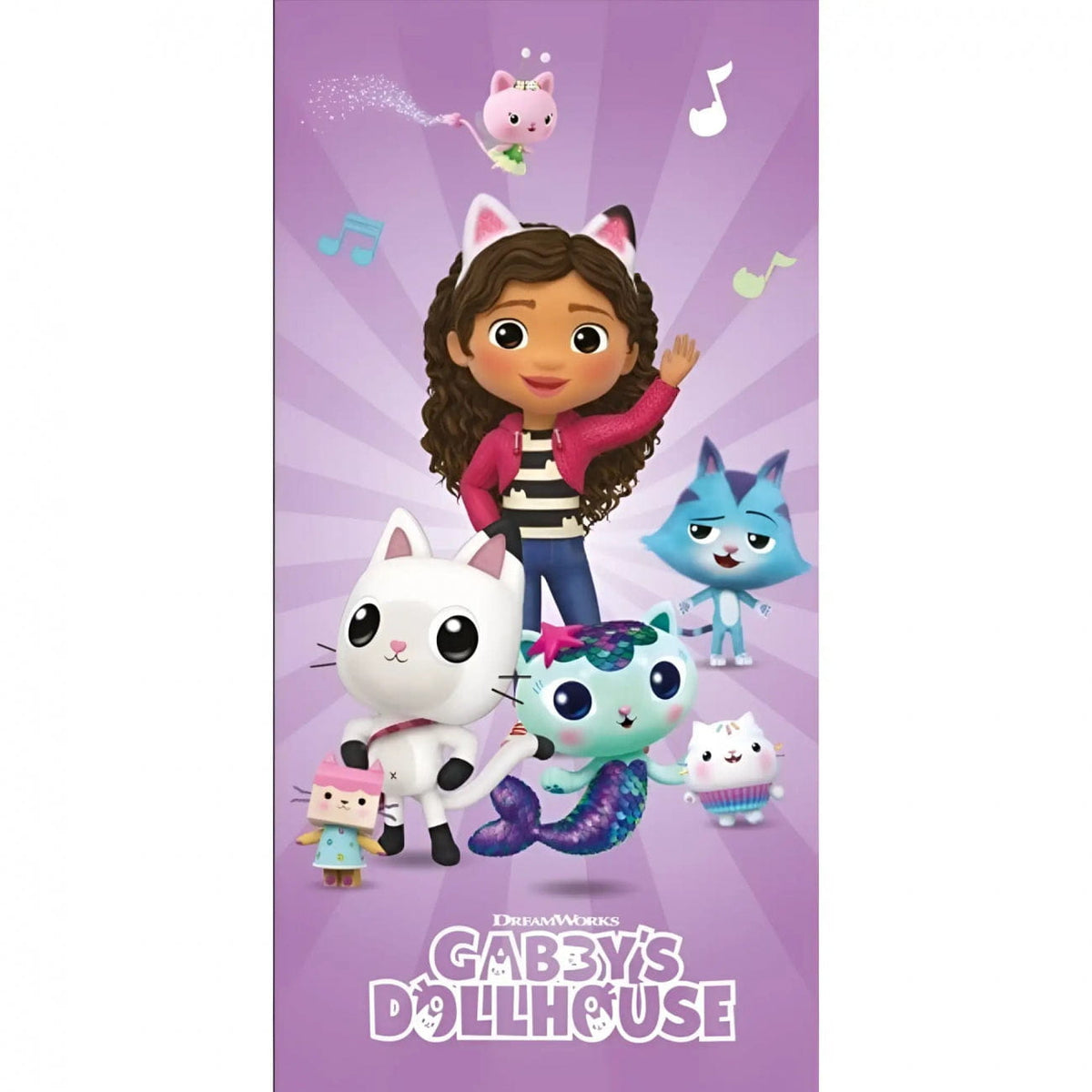 Toalla Playa Piscina infantil Gabby´s Dollhouse 70x140cm