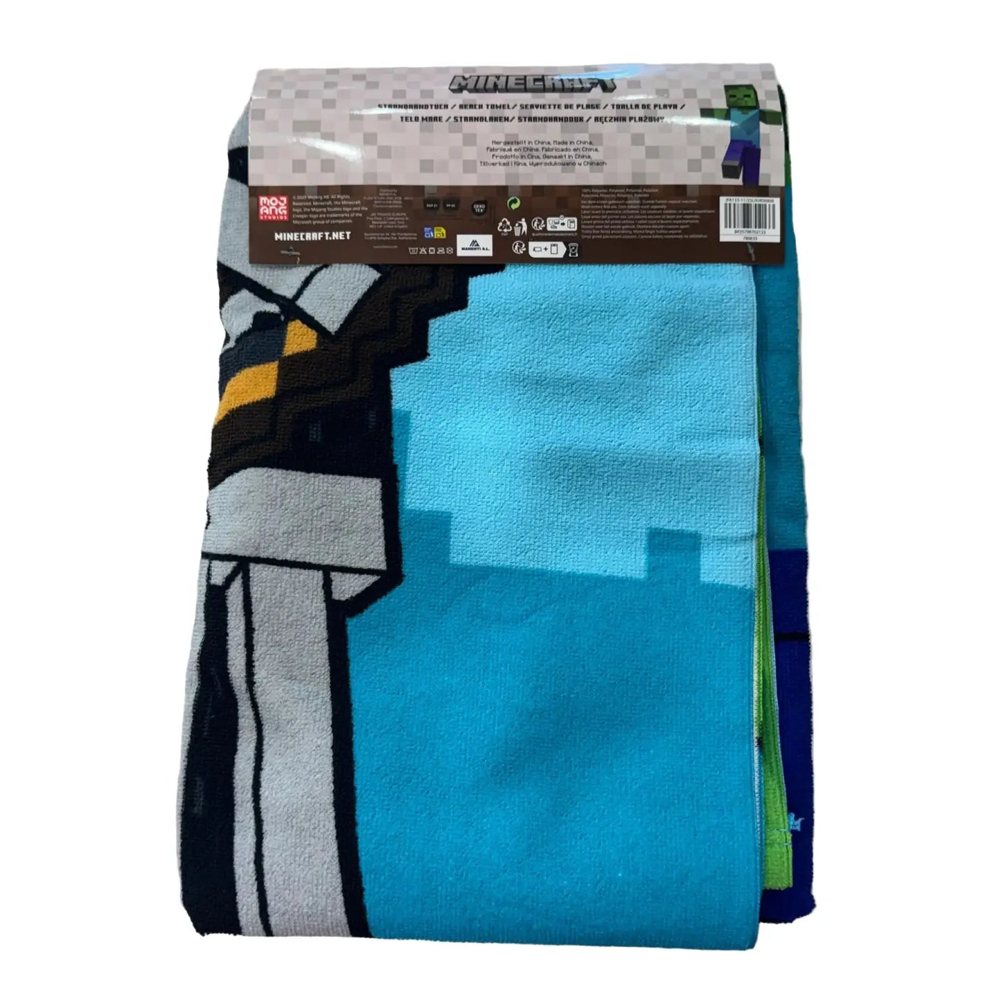 Toalla playa y piscina infantil Minecraft 70x140cm