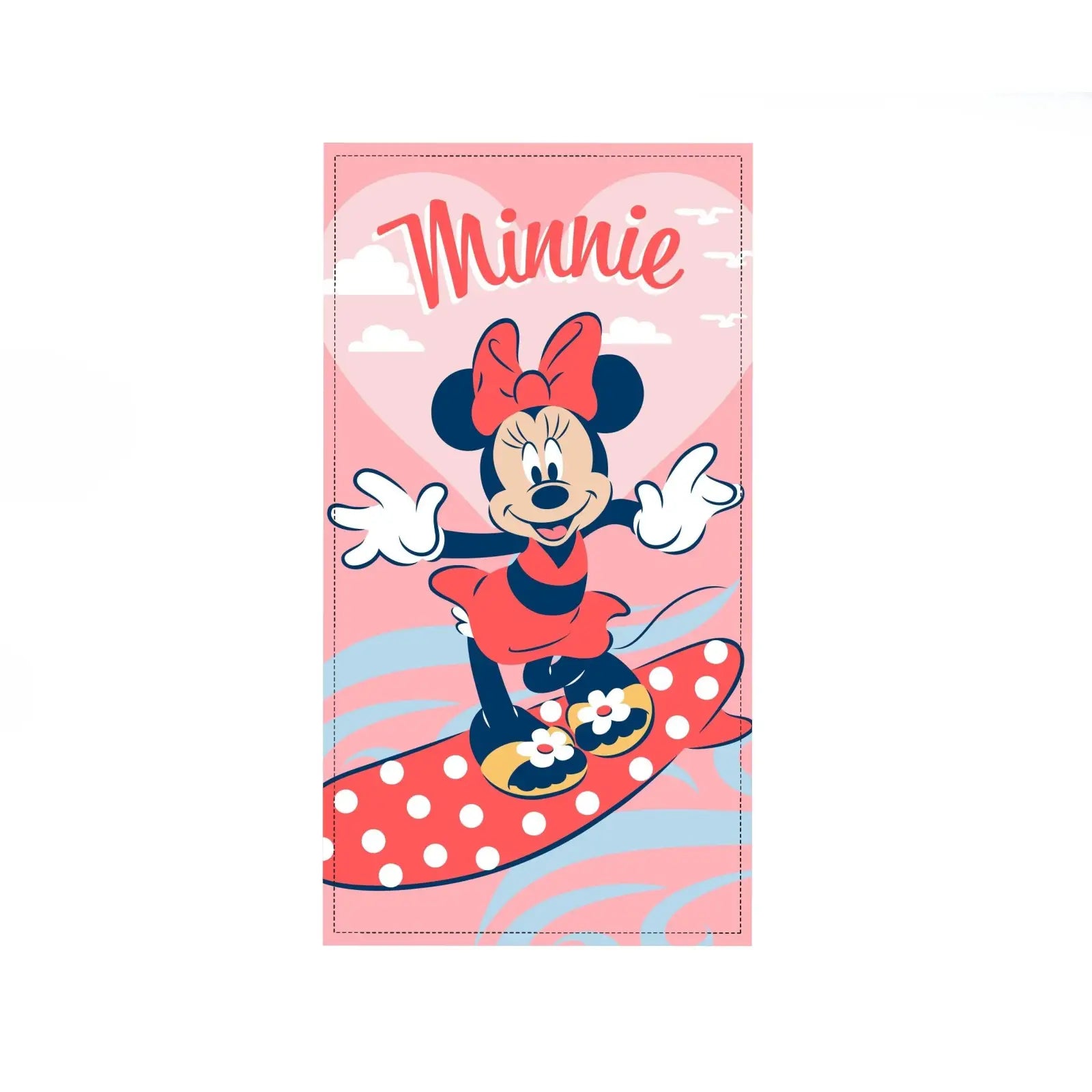 Toalla playa piscina infantil Minnie surf 70x140cm