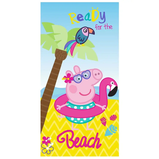 Toalla Playa Piscina infantil Peppa Pig beach 70x140cm