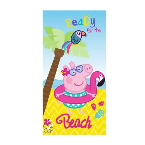 Toalla Playa Piscina infantil Peppa Pig beach 70x140cm