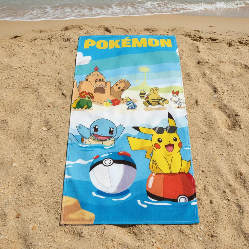Toalla playa piscina infantil Pokémon 70x140cm