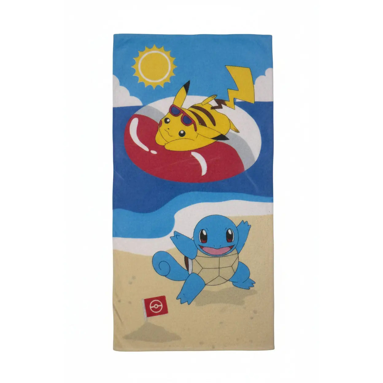 Toalla playa y piscina infantil Pokémon flotador 70x140cm - poncho
