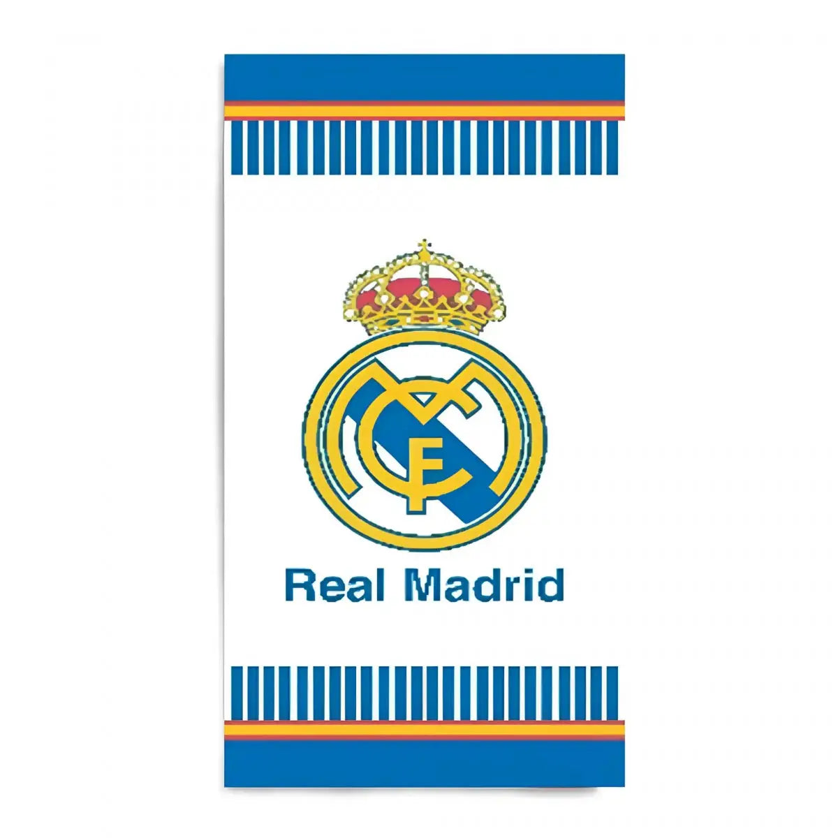 Toalla Playa Piscina infantil Real Madrid blanca 180x90cm