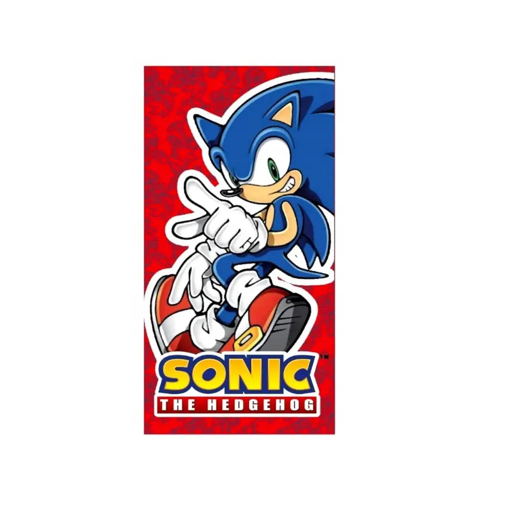 Toalla playa y piscina infantil Sonic The Hedgehog 70x140 - poncho