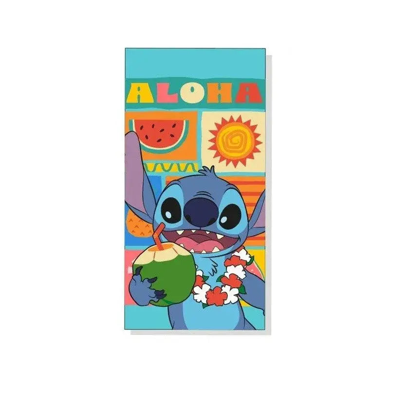 Toalla Playa Piscina infantil STITCH TROPICAL coco 70x140cm