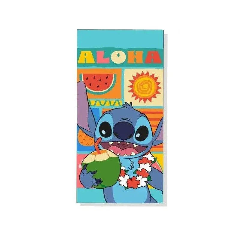 Toalla Playa Piscina infantil STITCH TROPICAL coco 70x140cm