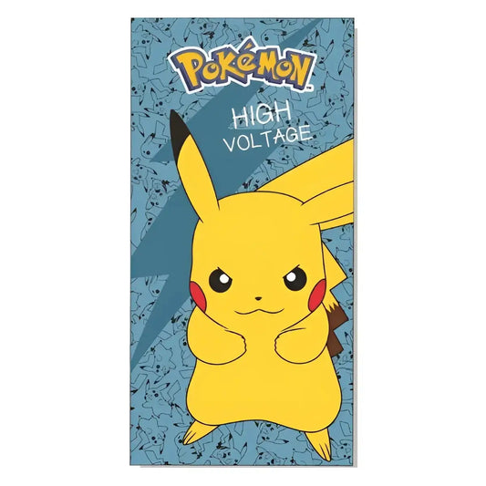 Toalla Playa Piscina Pokémon Pikachu High Voltage 70x140cm infantil de microfibra para niños