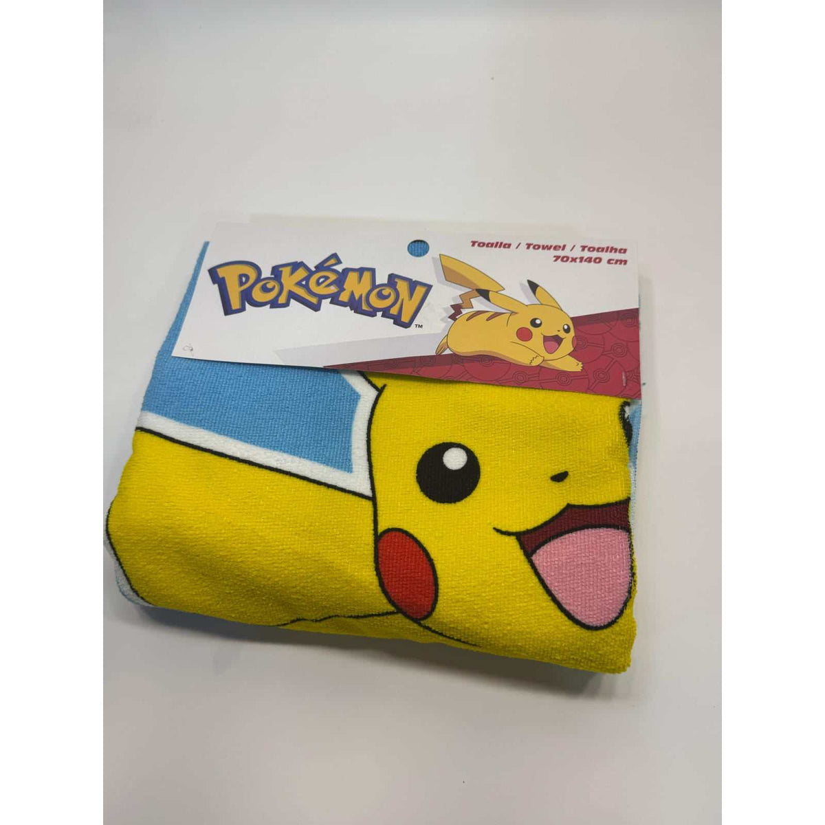 Toalla playa piscina infantil microfibra Pokémon Pikachu Sprigatito Fuecoco Quaxly 70x140cm