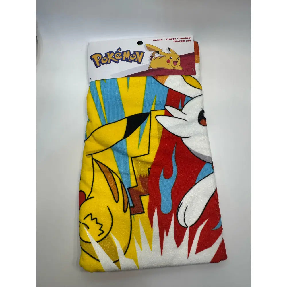 Toalla Playa Piscina Pokémon Pikachu vs Scorbunny 70x140cm infantil de microfibra para niños