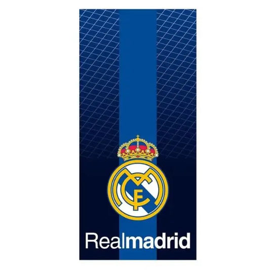 Toalla Playa Piscina Real Madrid Azul 70x140cm infantil de microfibra para niños