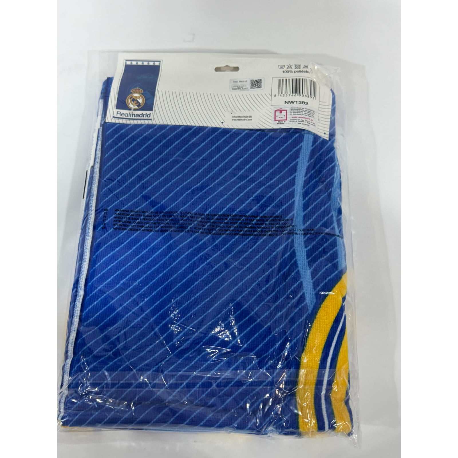 Toalla playa piscina infantil Real Madrid oficial 70x140 cm