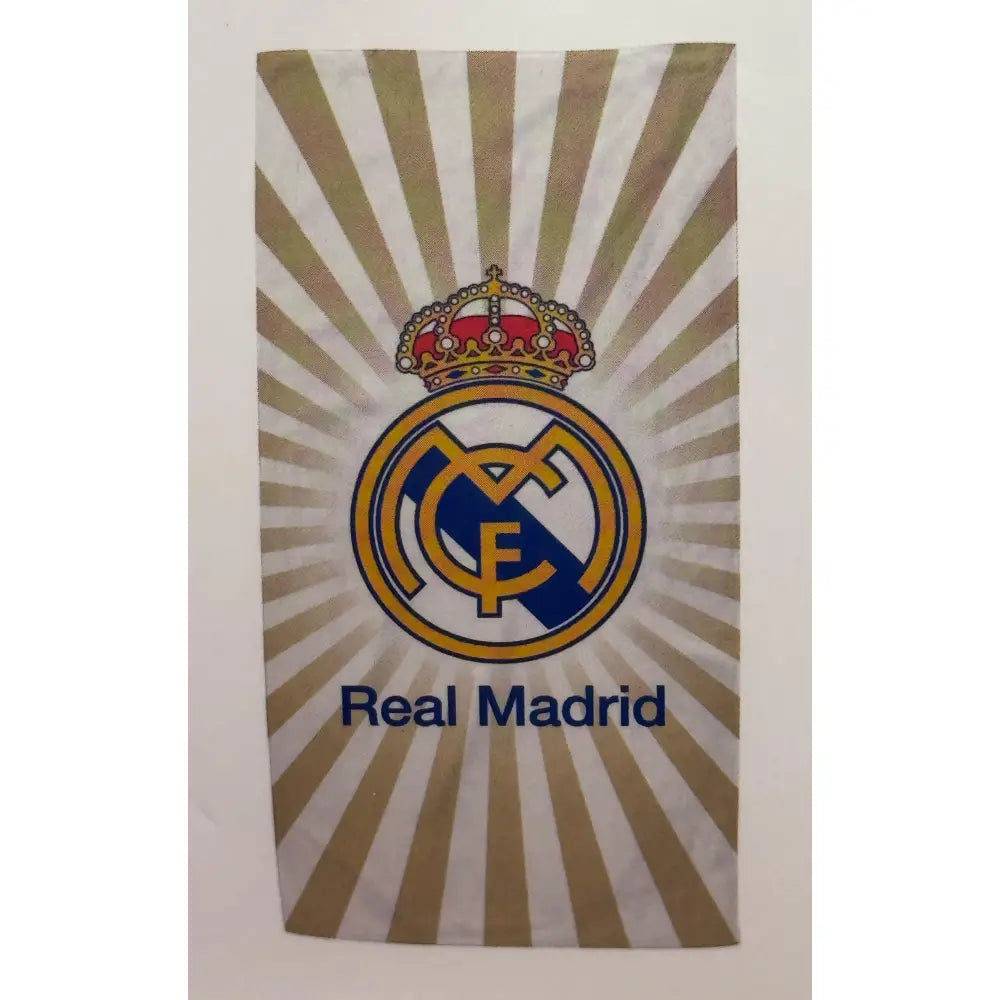 Toalla Playa Piscina Real Madrid Sol 70x140cm infantil de microfibra para niños