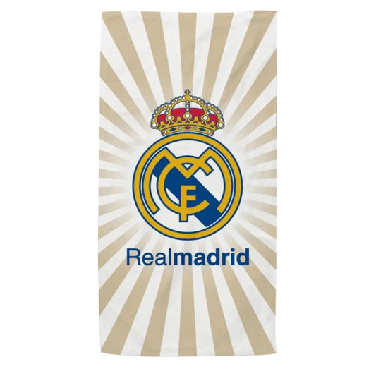 Toalla Playa Piscina Real Madrid Sol 70x140cm infantil de microfibra para niños
