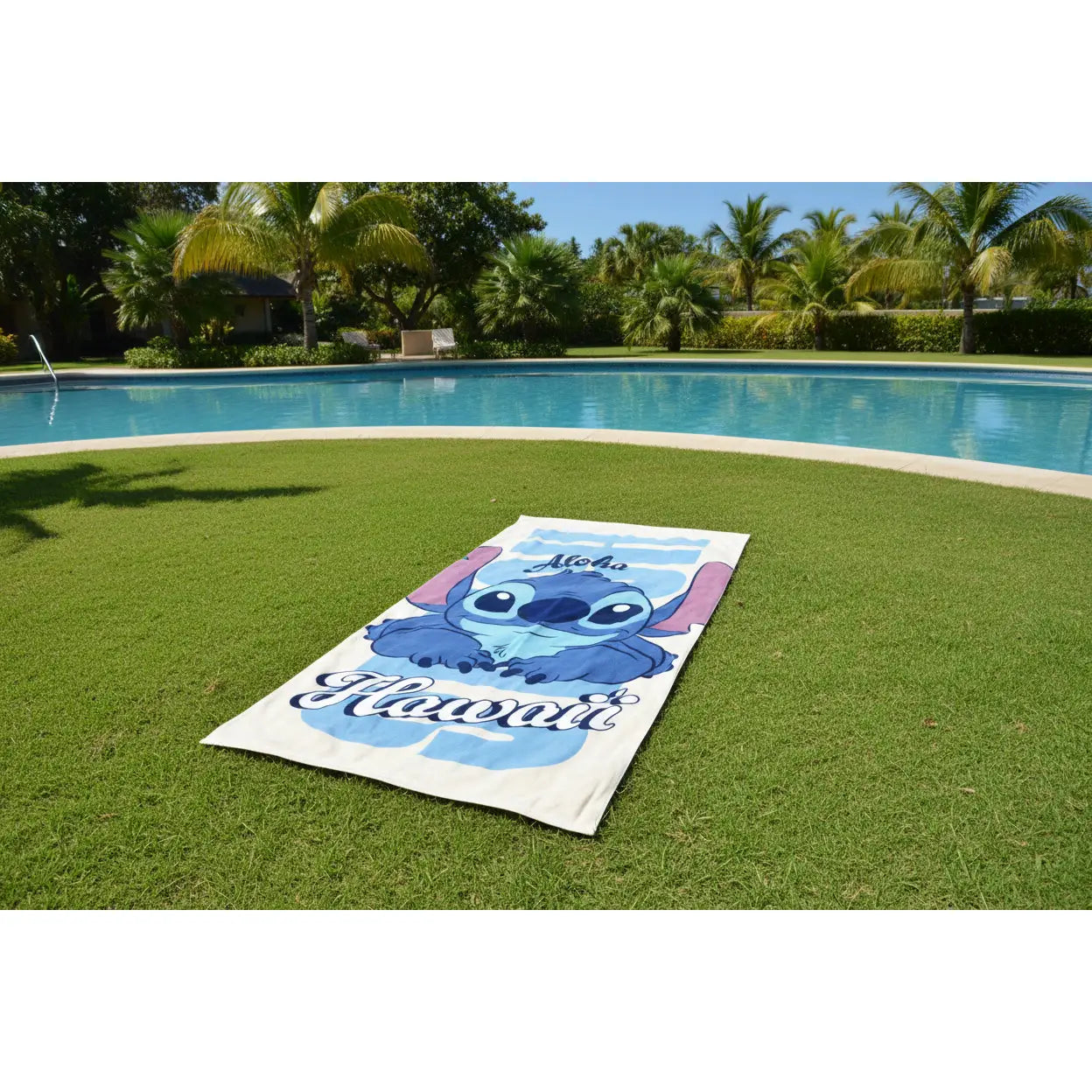 Toalla de playa y piscina Stitch Disney grande 90x170cm