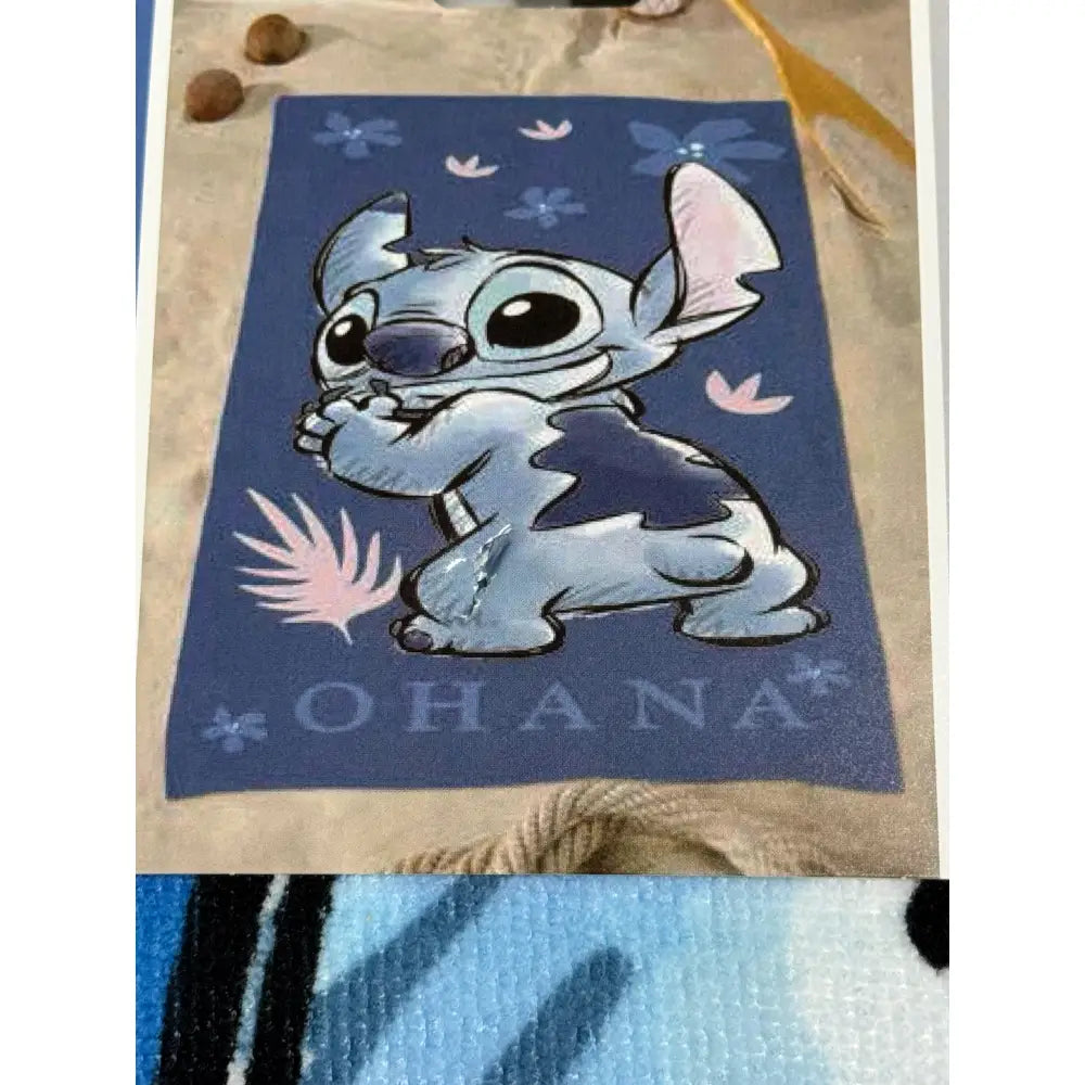 Toalla Playa Piscina Stitch Ohana 70x140cm infantil de microfibra para niños