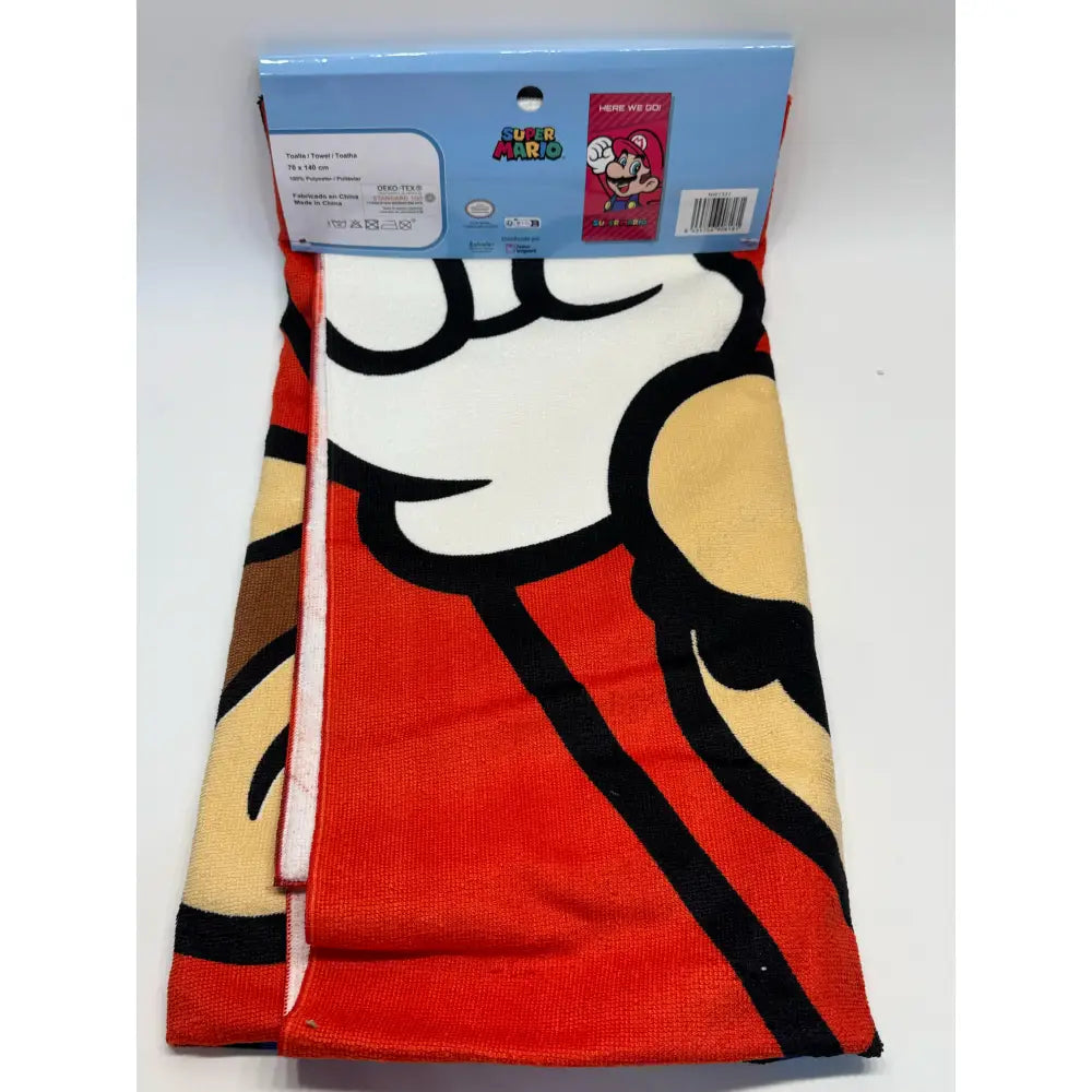Toalla Playa Piscina Super Mario 70x140cm infantil de microfibra para niños