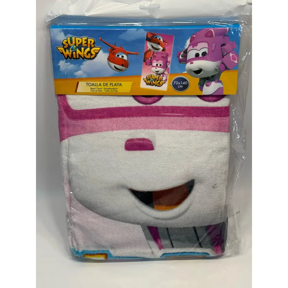 Toalla Playa Piscina Super Wings 70x140cm infantil de microfibra para niños