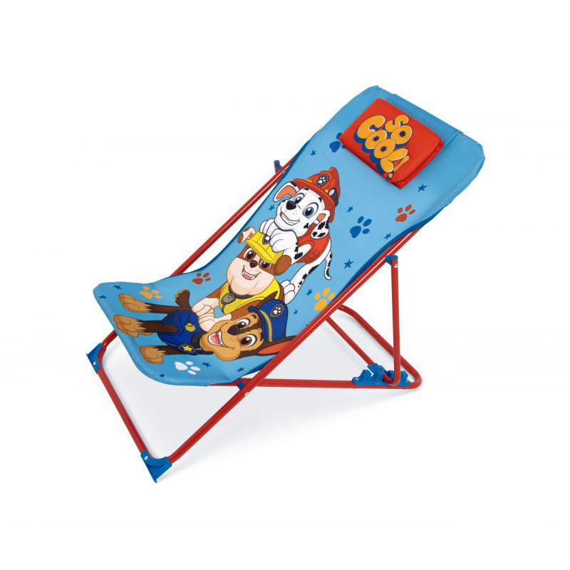 Tumbona plegable infantil de Patrulla canina (Paw Patrol) 43x66x61cm