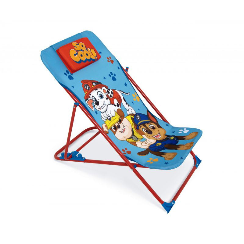 Tumbona plegable infantil de Patrulla canina (Paw Patrol) 43x66x61cm