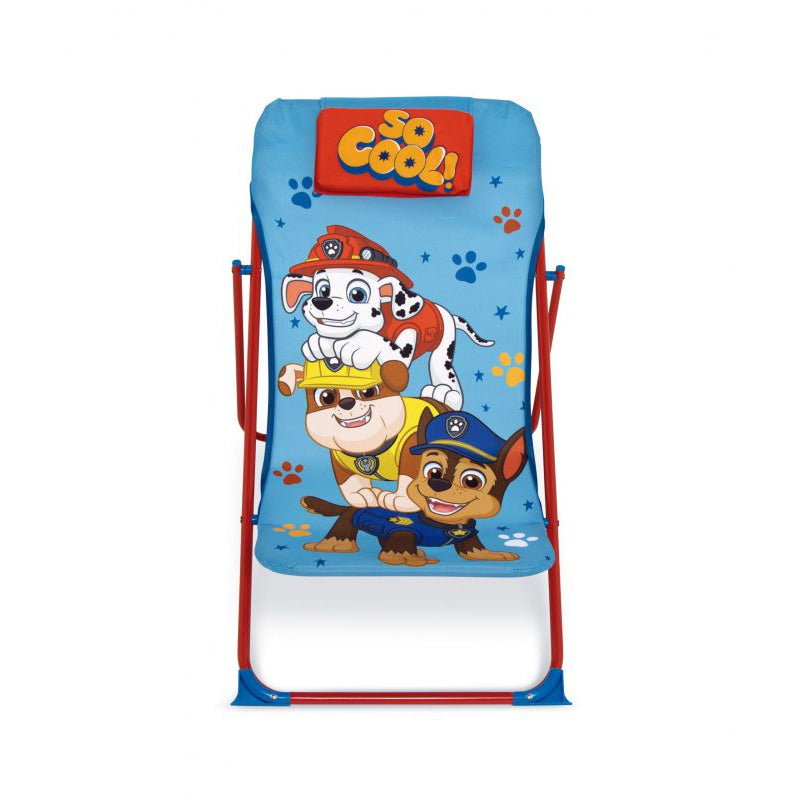 Tumbona plegable infantil de Patrulla canina (Paw Patrol) 43x66x61cm