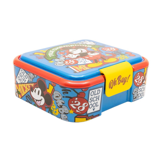 Tupper sandwichera infantil Mickey Mouse Disney con tres compartimentos - Sandwichera