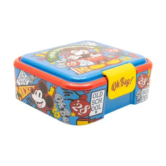 Tupper sandwichera infantil Mickey Mouse Disney con tres compartimentos - Sandwichera