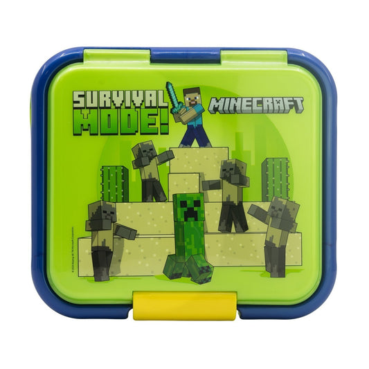 Tupper sandwichera infantil Minecraft con tres compartimentos