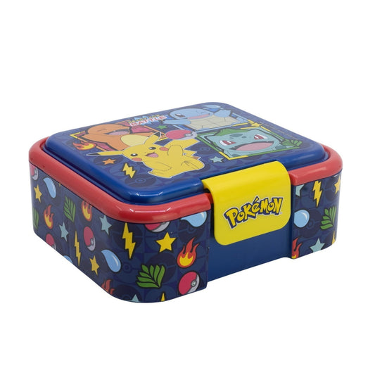 Tupper sandwichera infantil Pokémon con tres compartimentos y diseño resistente