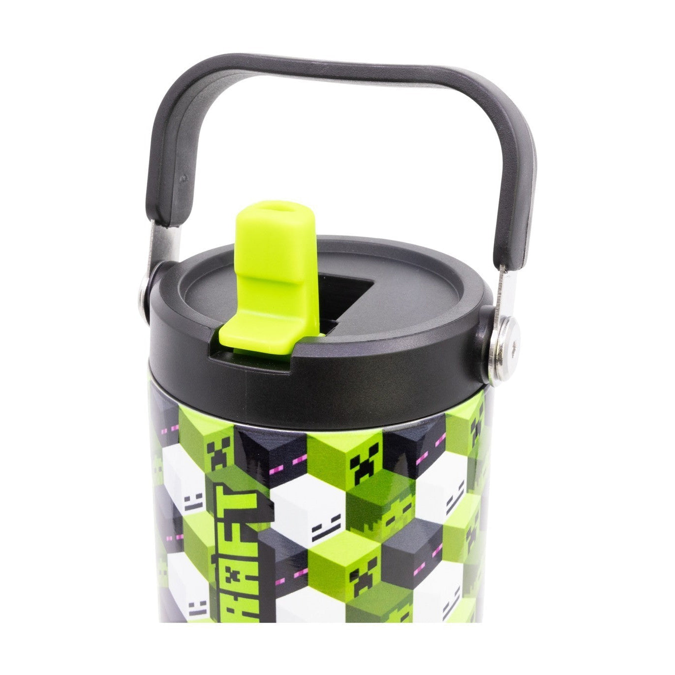 Vaso botella termo Minecraft ’Iconicmono’ acero inoxidable con asa y 860ml