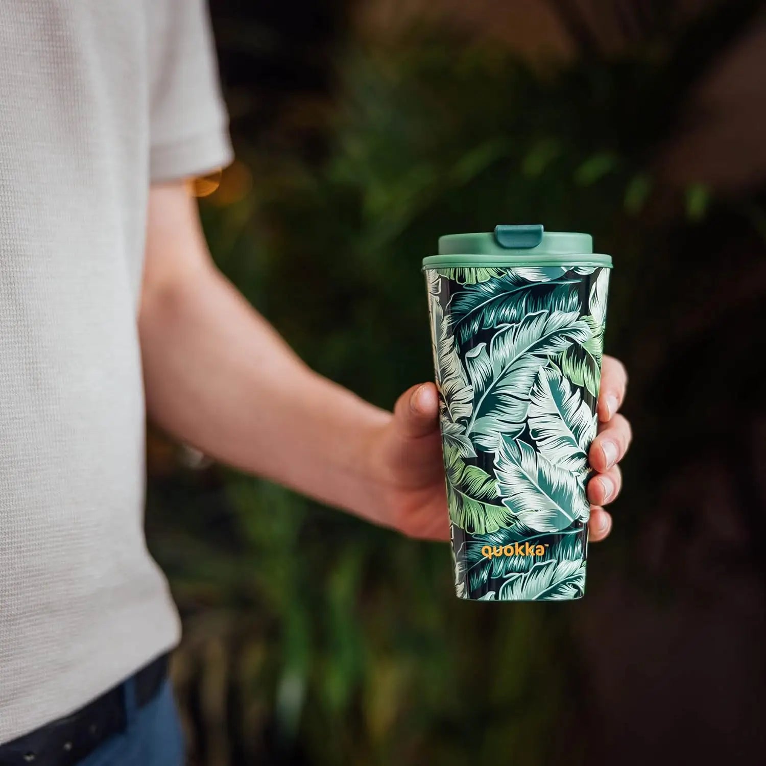 Vaso café doble pared QUOKKA PP FLUX JUNGLE 450ML