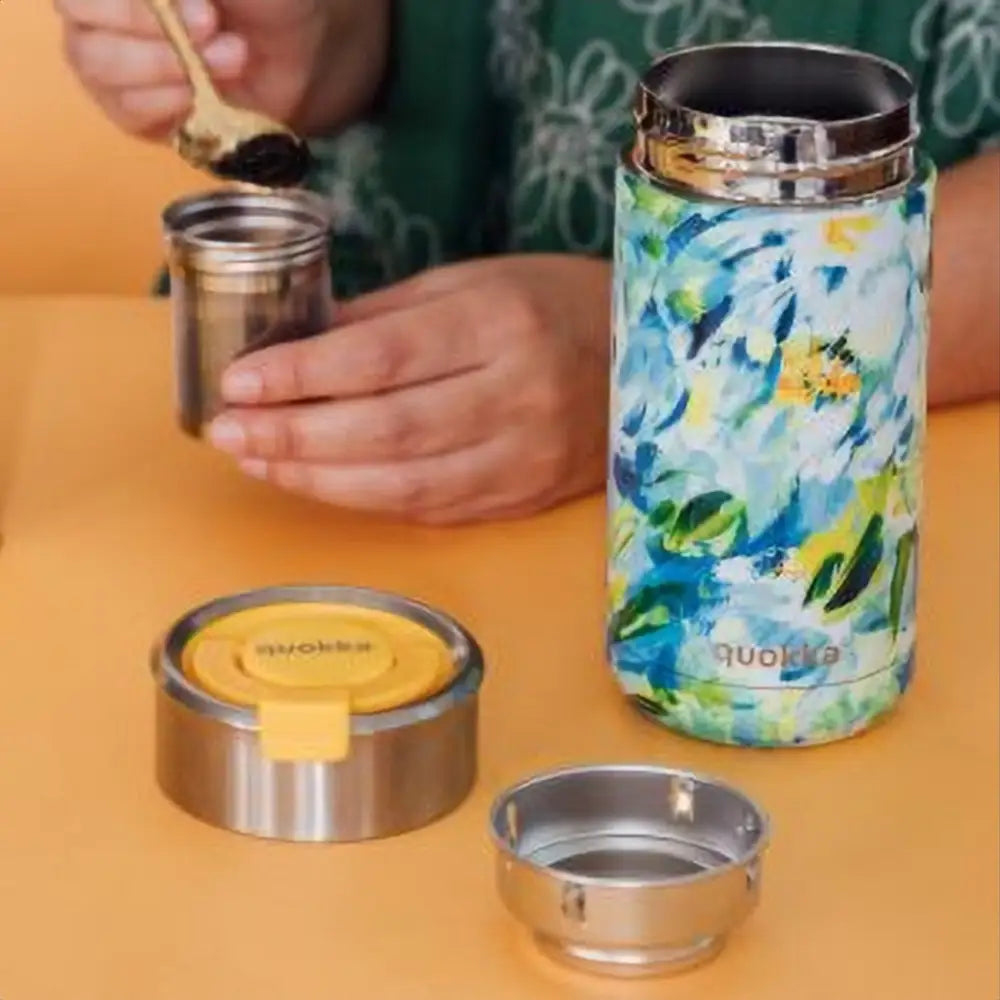 Vaso Térmico Acero Inoxidable Quokka 400ml Abstract Taza Reutilizable Café Te Frío y Caliente bebidas Botella