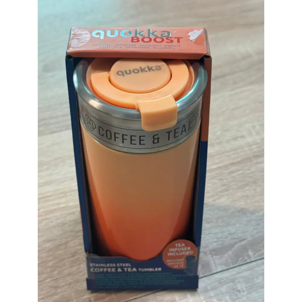 Vaso Térmico Acero Inoxidable Quokka 400ml Apricot Orange Taza Reutilizable Café Te Frío y Caliente bebidas Botella