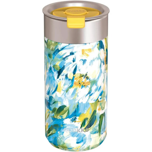 Vaso Térmico Acero Inoxidable Quokka 400ml Blue Peonies Taza Reutilizable Café Te Frío y Caliente bebidas