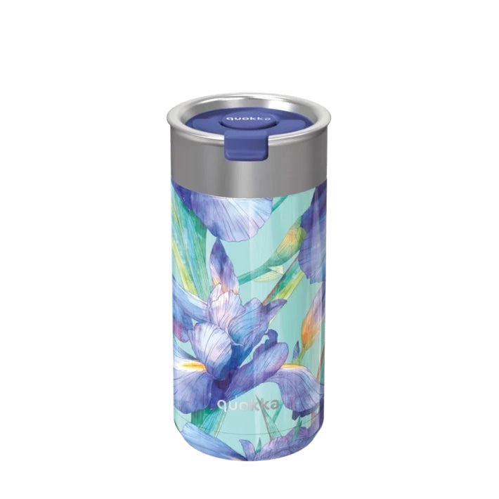 Vaso Térmico Acero Inoxidable QUOKKA BOOST Blue Irises 400ML