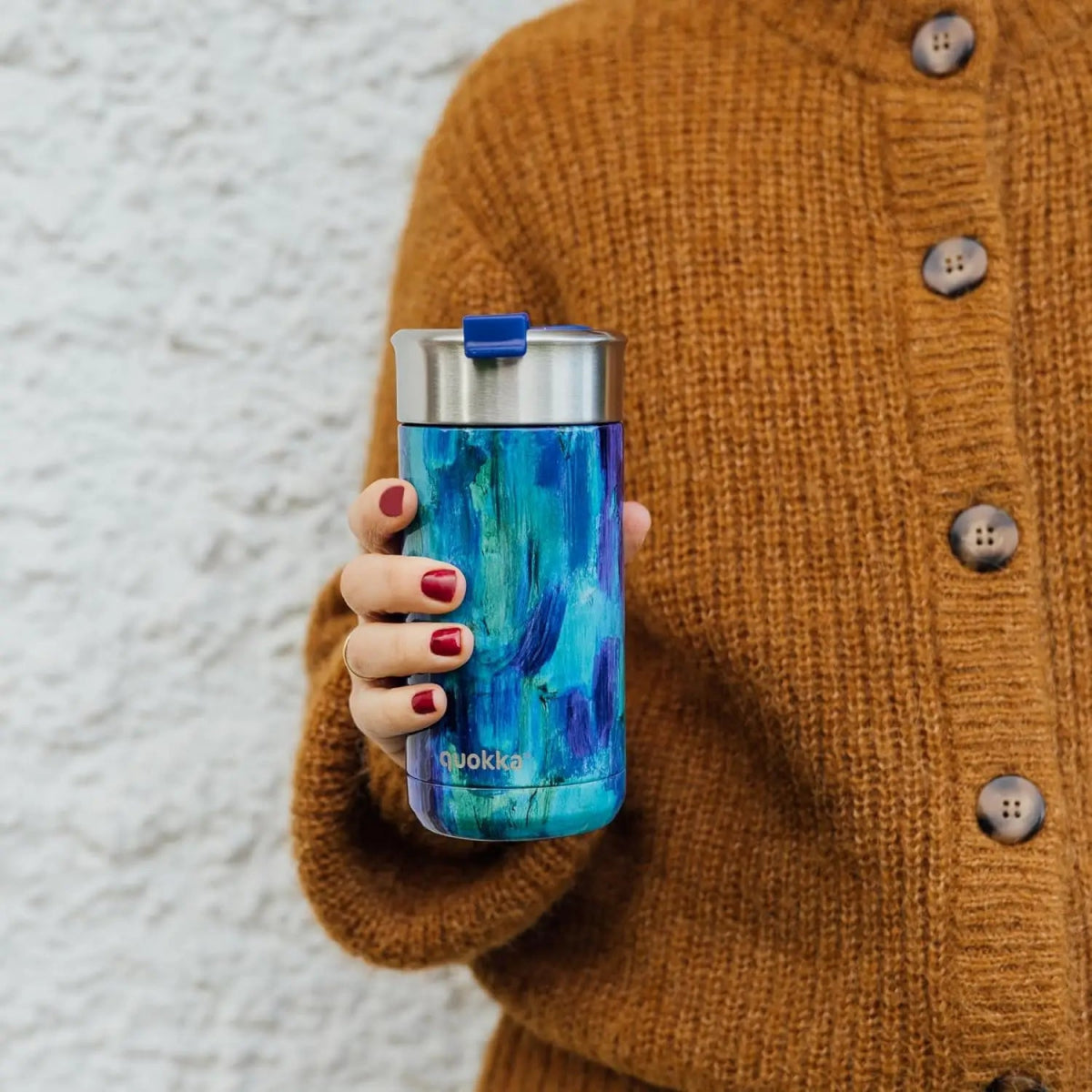 Vaso Térmico Acero Inoxidable QUOKKA BOOST BLUE PAINT 400ML