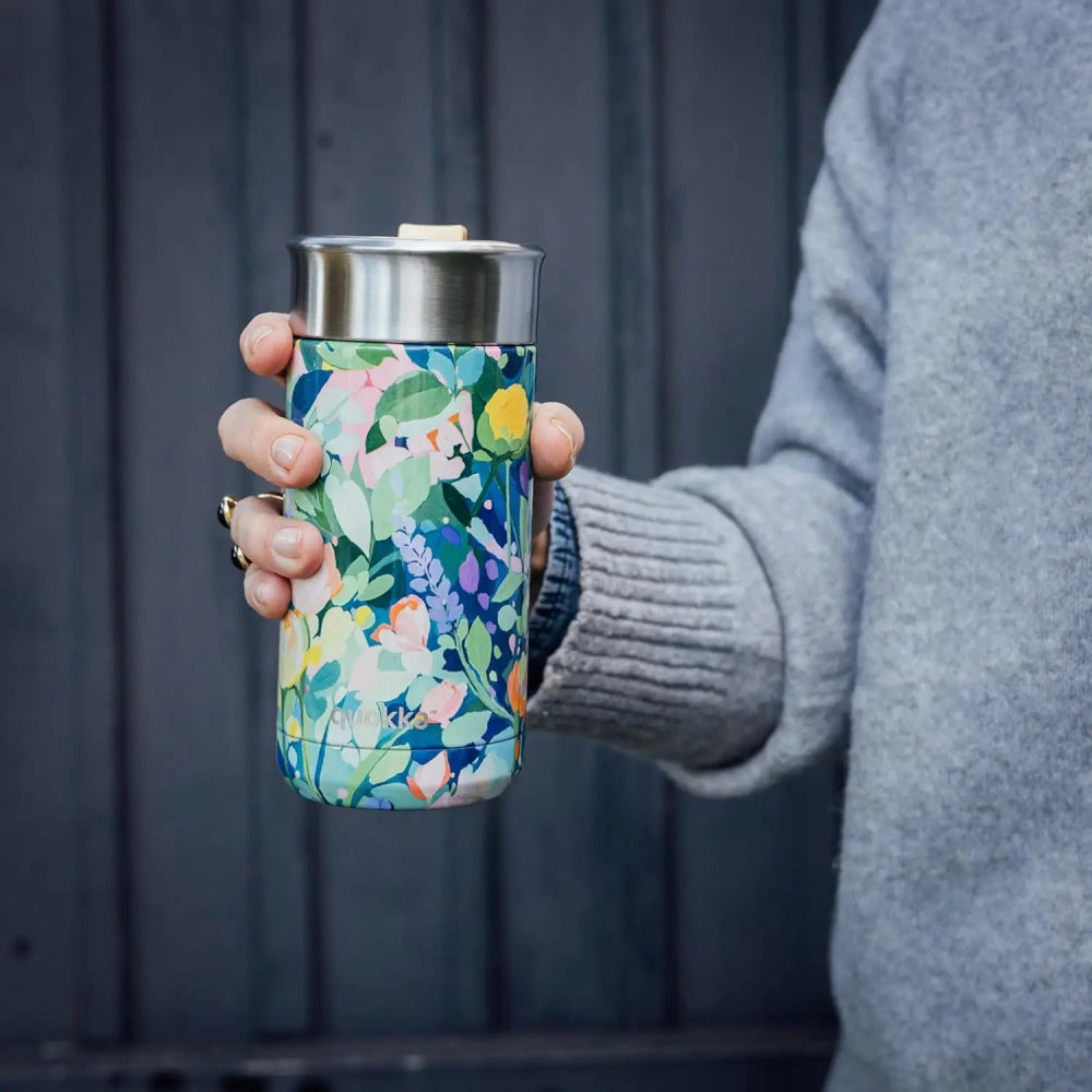 Vaso Térmico Acero Inoxidable QUOKKA BOOST FLORAL PARTY 400ML