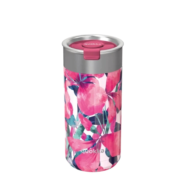 Vaso Térmico Acero Inoxidable QUOKKA BOOST Pink Bloom 400ML