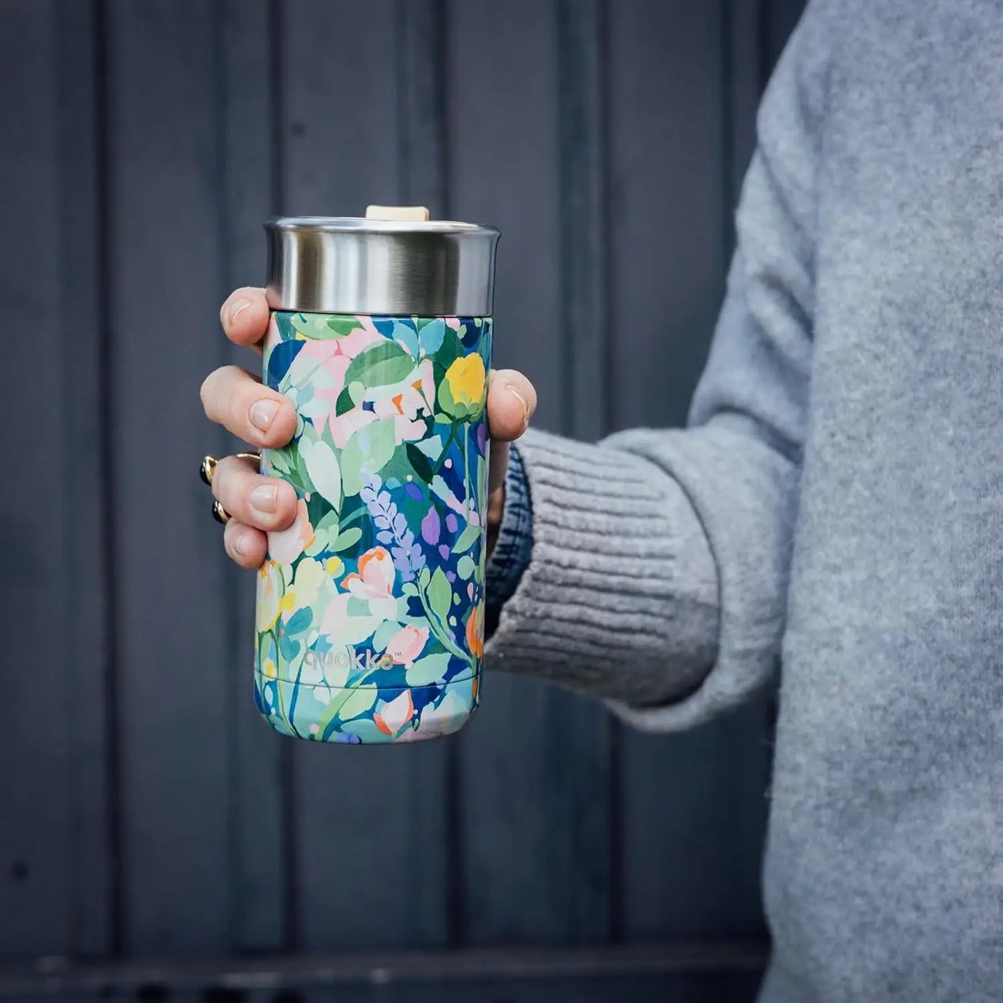 Vaso Térmico Acero Inoxidable QUOKKA FLORAL PARTY 400ML