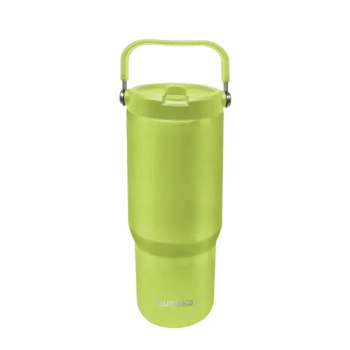 Vaso térmico Quokka CORE Apple Green 860ML de acero inoxidable con asa - Botella