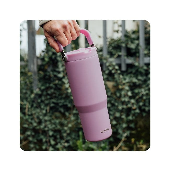 Vaso térmico Quokka CORE ’Blossom Pink’ 860ML de acero inoxidable con asa - Botella