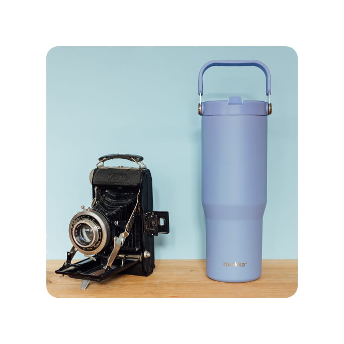 Vaso térmico Quokka CORE ’Lavender’ 860ML de acero inoxidable con asa - Botella