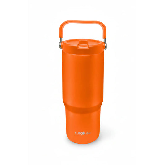 Vaso térmico Quokka CORE Papaya Orange 860ML de acero inoxidable con asa - Botella